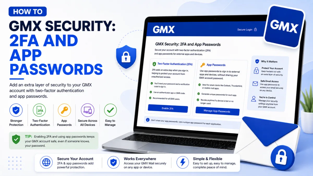 GMX Security: 2FA and App Passwords